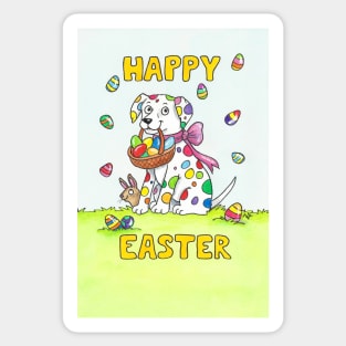 Happy Dalmatian Easter Sticker